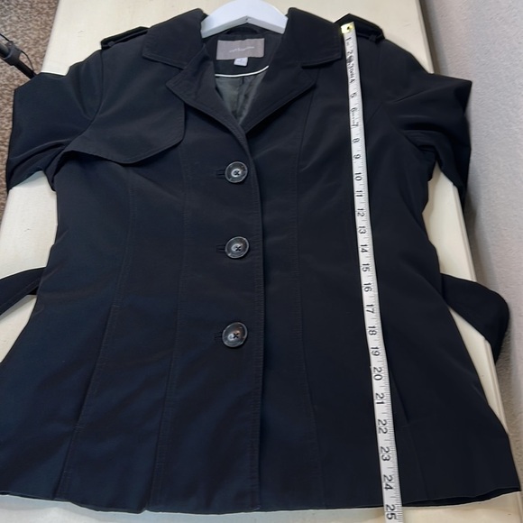 Croft & Barrow Black Short Trench Coat Size Small - Picture 12 of 15